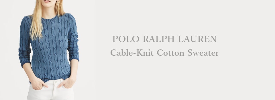 ralph lauren cotton cable knit sweater